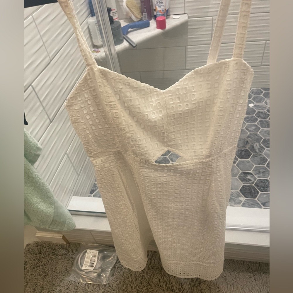 Eyelet White Dress